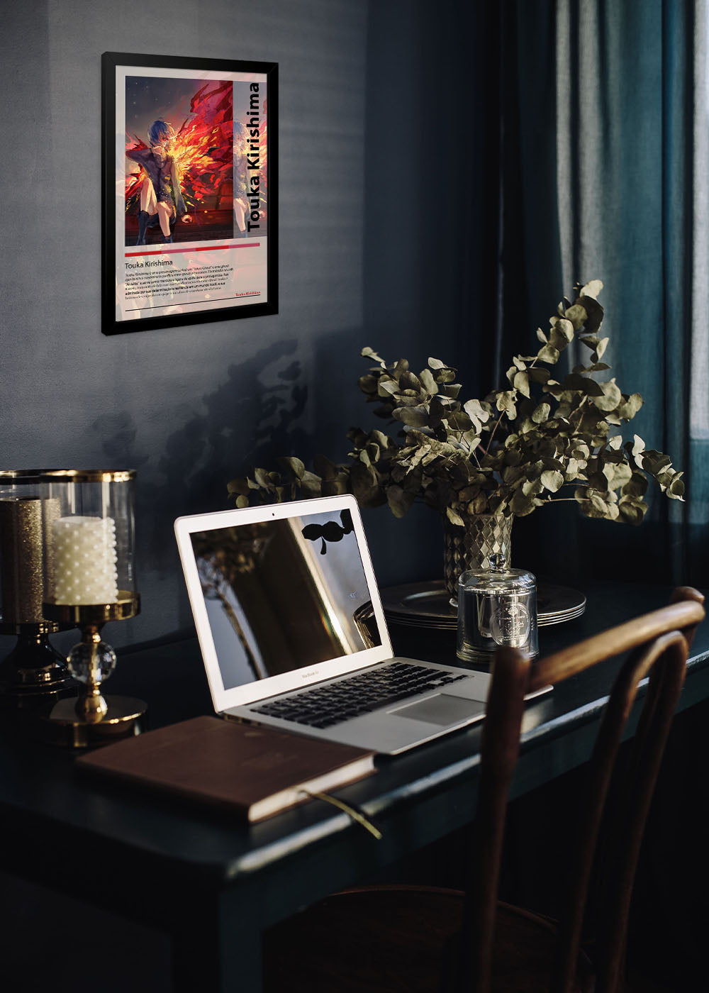 Quadro Decorativo Touka Kirishima - Tokyo Ghoul - Com vidro