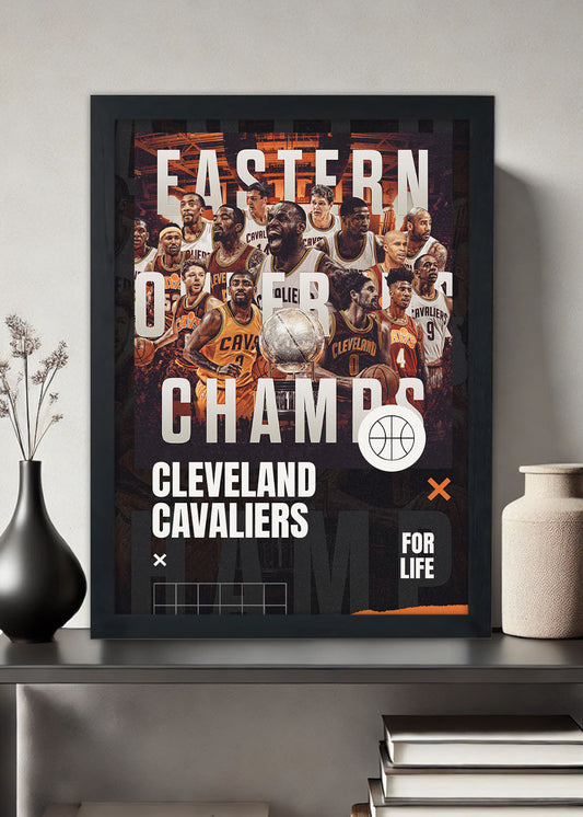 Quadro Decorativo Cleveland Cavaliers - Com vidro