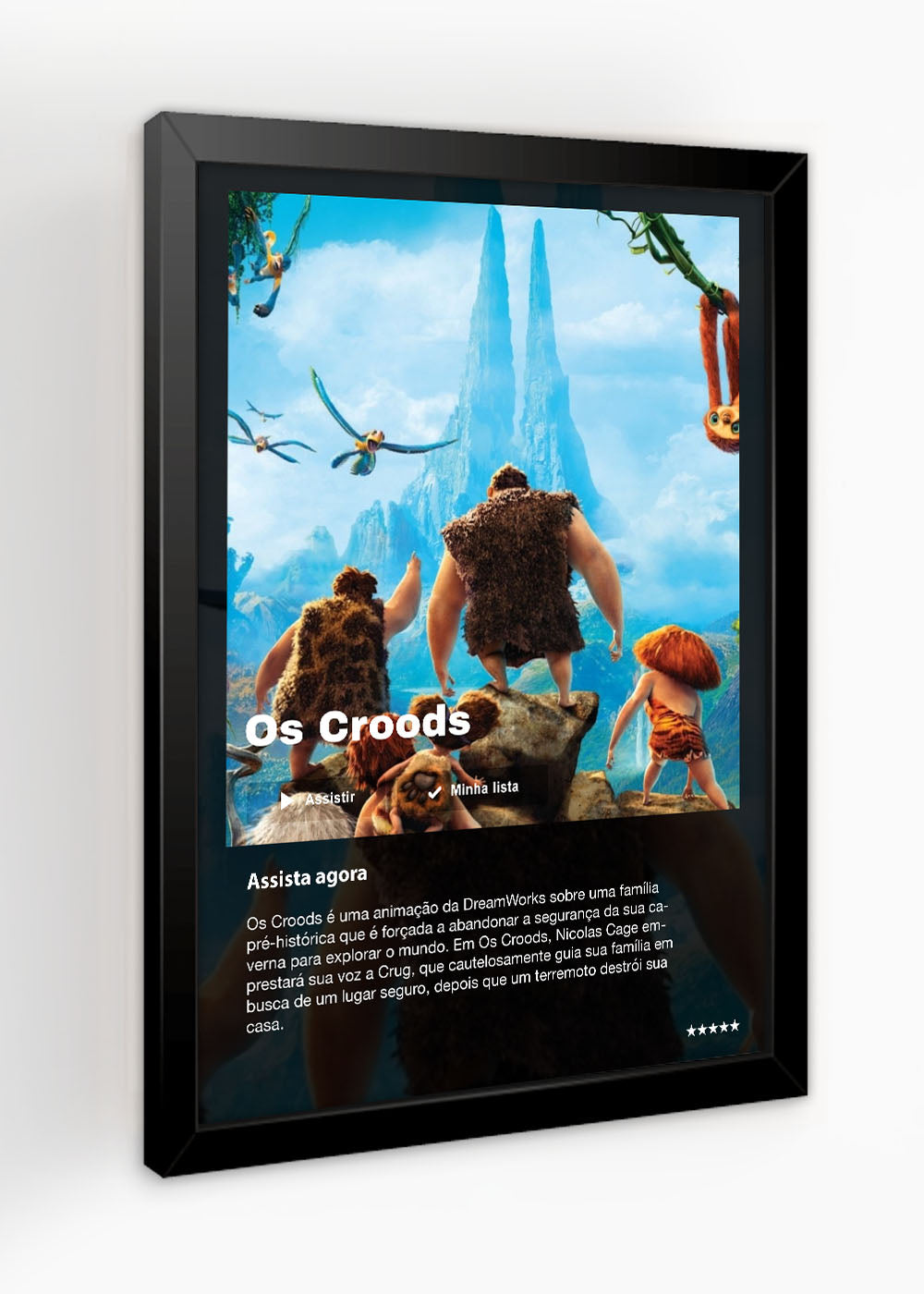 Quadro Decorativo Os Croods - Com vidro