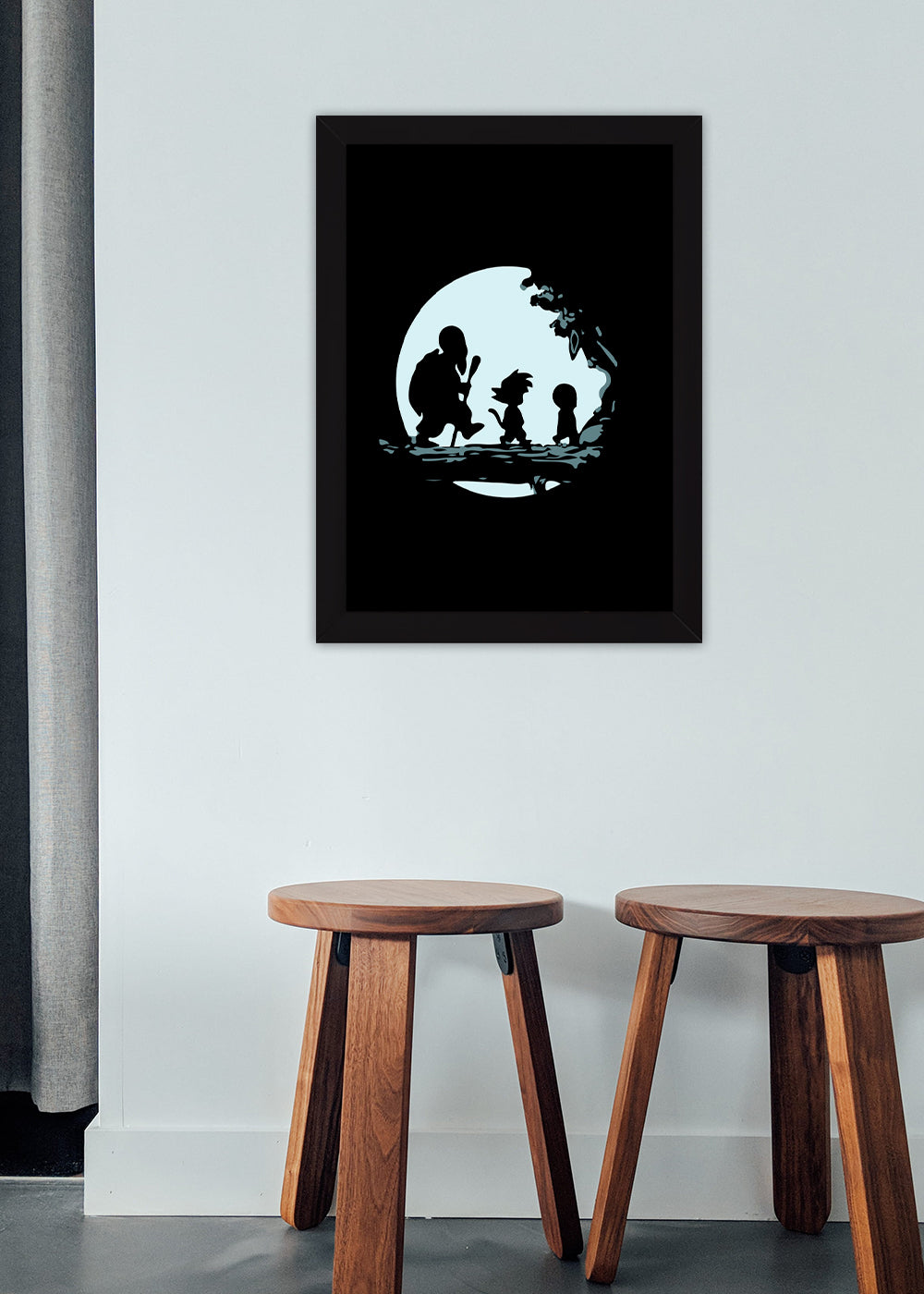 Quadro Goku e o mestre - Com vidro