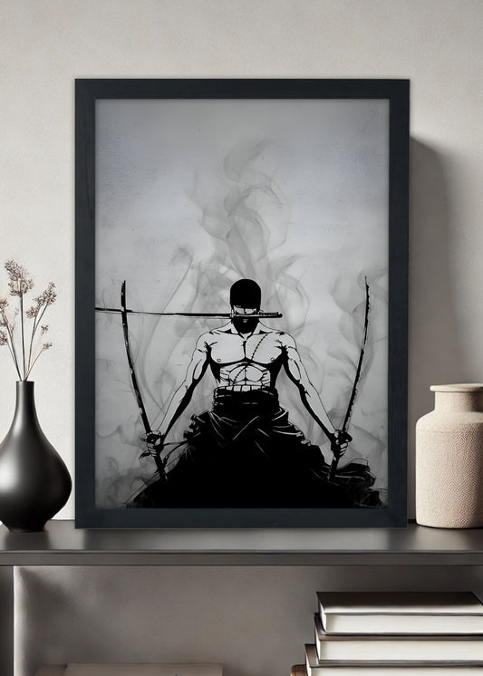 Quadro Decorativo Roronoa Zoro - Anime - Com vidro