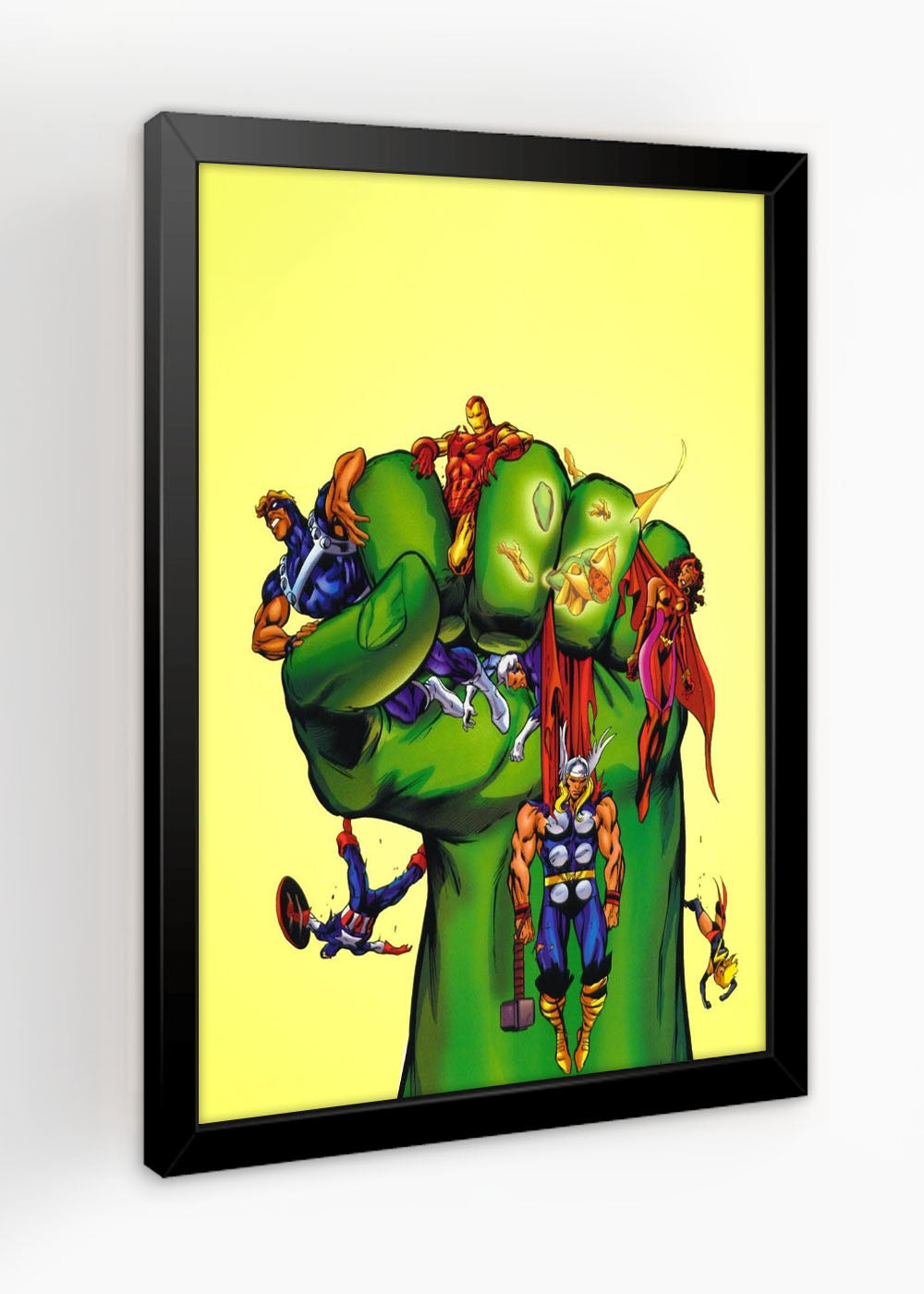 Quadro Decorativo Herois - Marvel - Com vidro