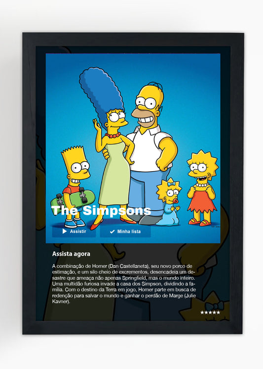 Quadro Decorativo Série - The Simpsons - Com vidro