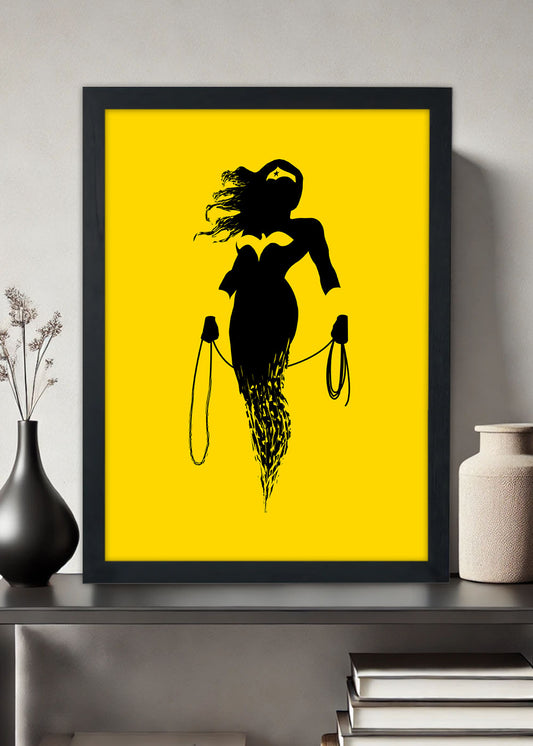 Quadro Decorativo Mulher Maravilha - DC - Com vidro