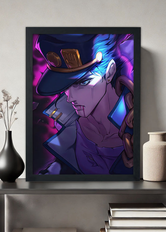 Quadro Jotaro Kujo Jojo Bizarre - Com vidro
