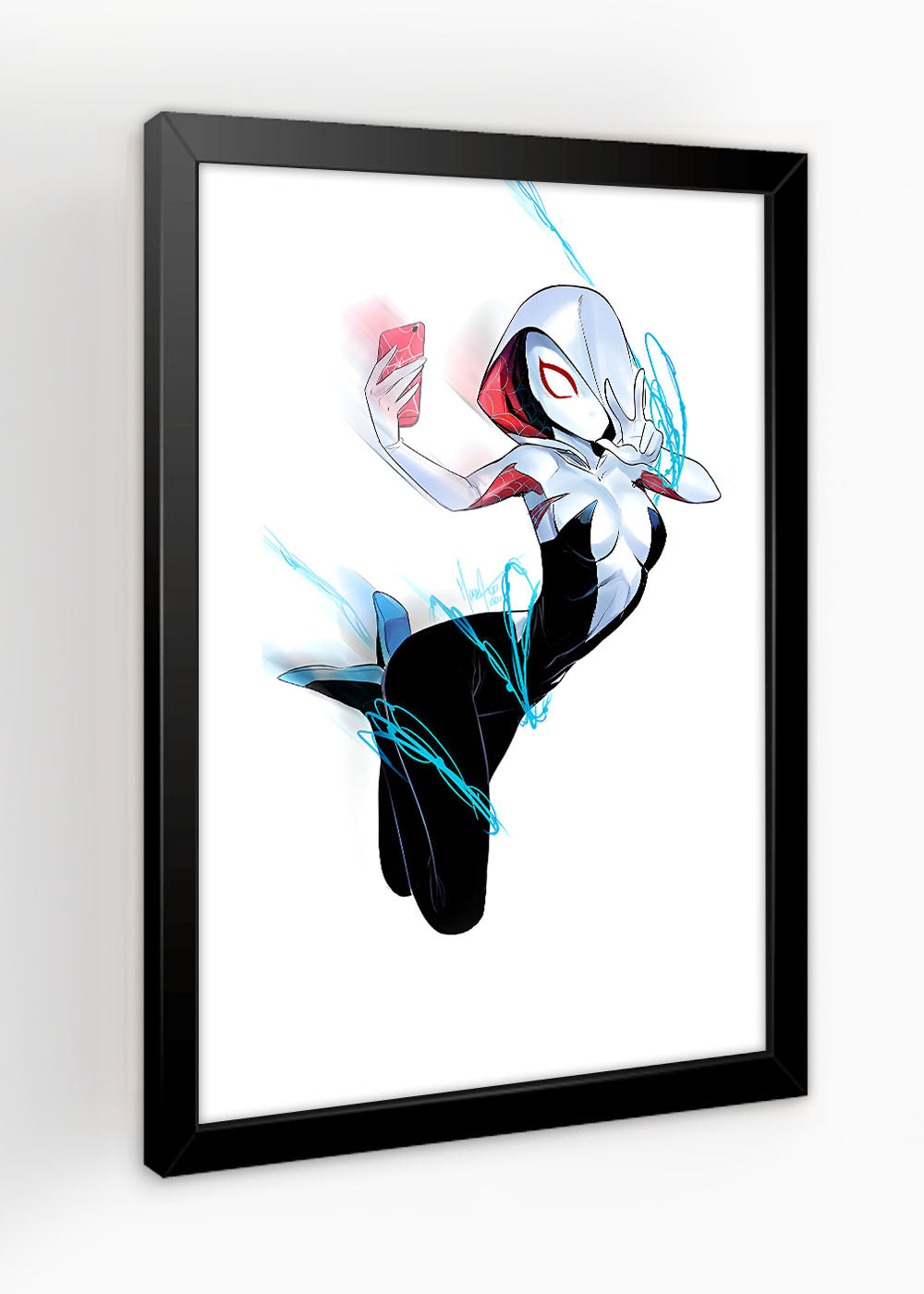 Quadro Decorativo Mulher Aranha - Com vidro