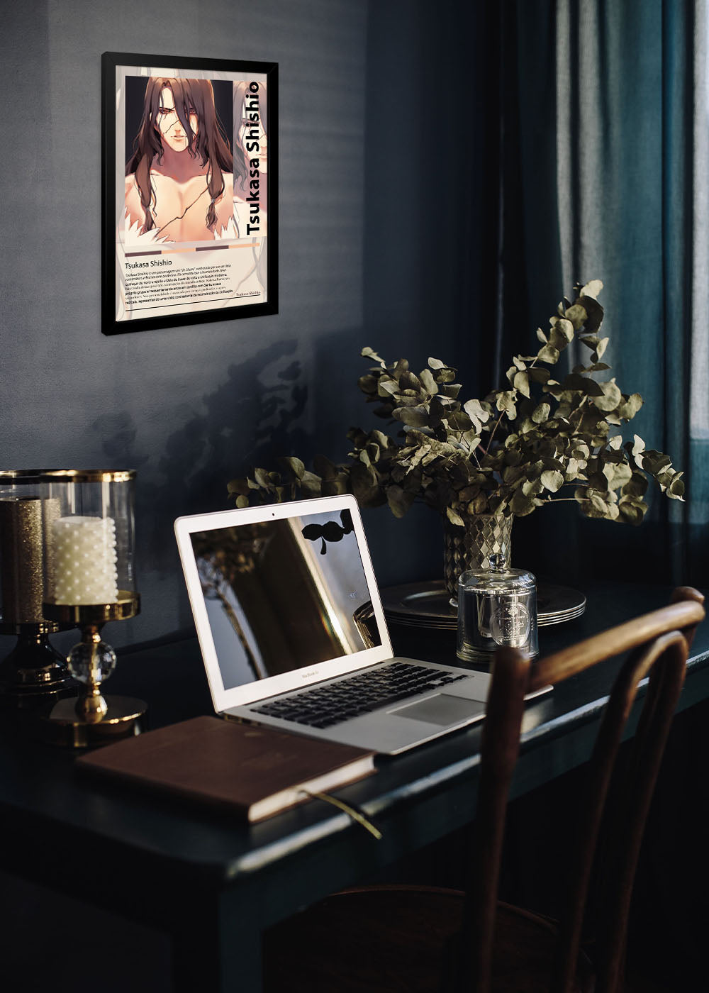 Quadro Decorativo Tsukasa Shishio - Dr. Stone - Com vidro