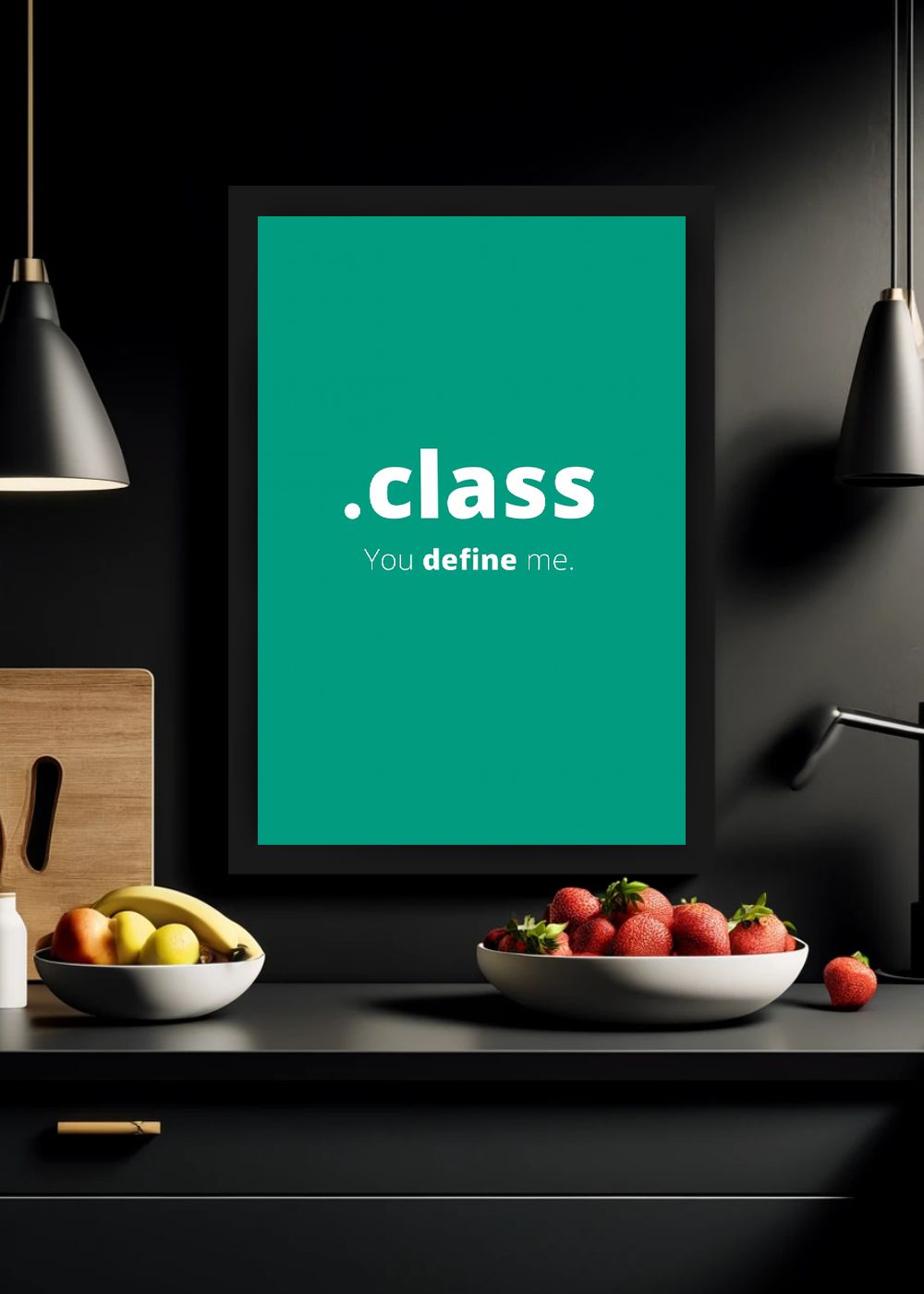 Quadro .class You Define Me com Vidro e Moldura