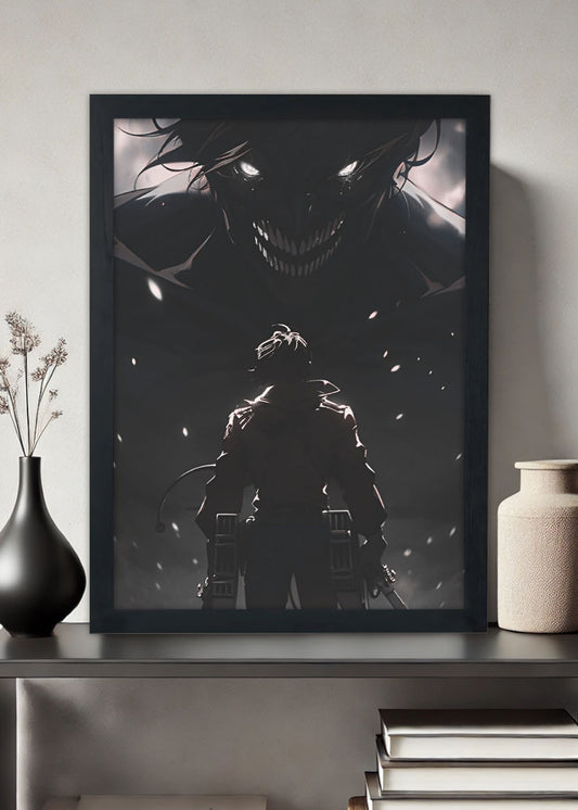 Quadro Decorativo Attack on Titan - Levi - Com vidro