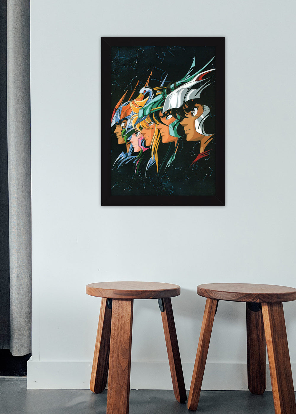 Quadro Os Cavaleiros do Zodiaco - Com vidro