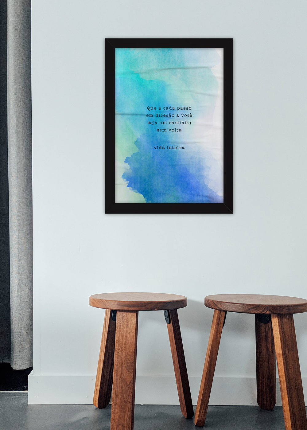 Quadro Decorativo Vida inteira - Com vidro