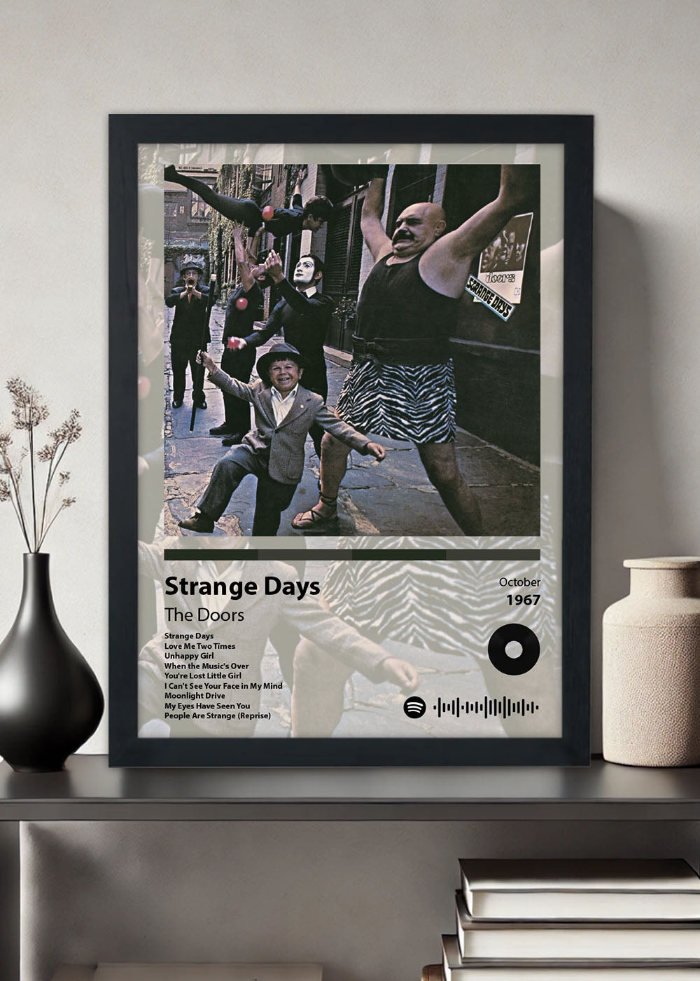 Quadro Strange Days  - The Doors - Com vidro