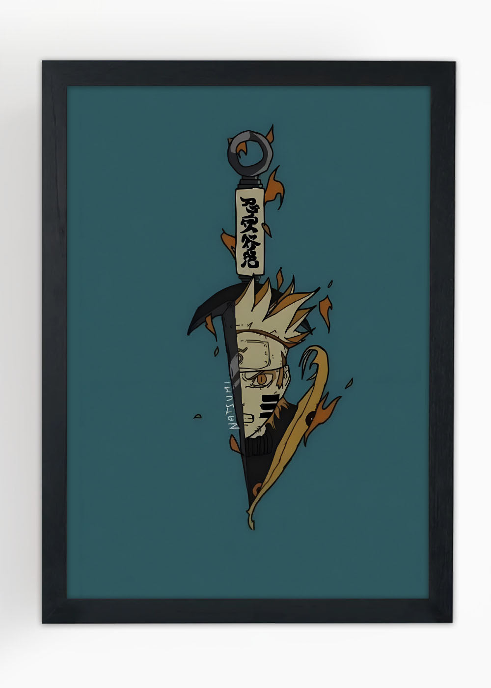 Quadro Decorativo Kunai de Minato - Anime - Com vidro