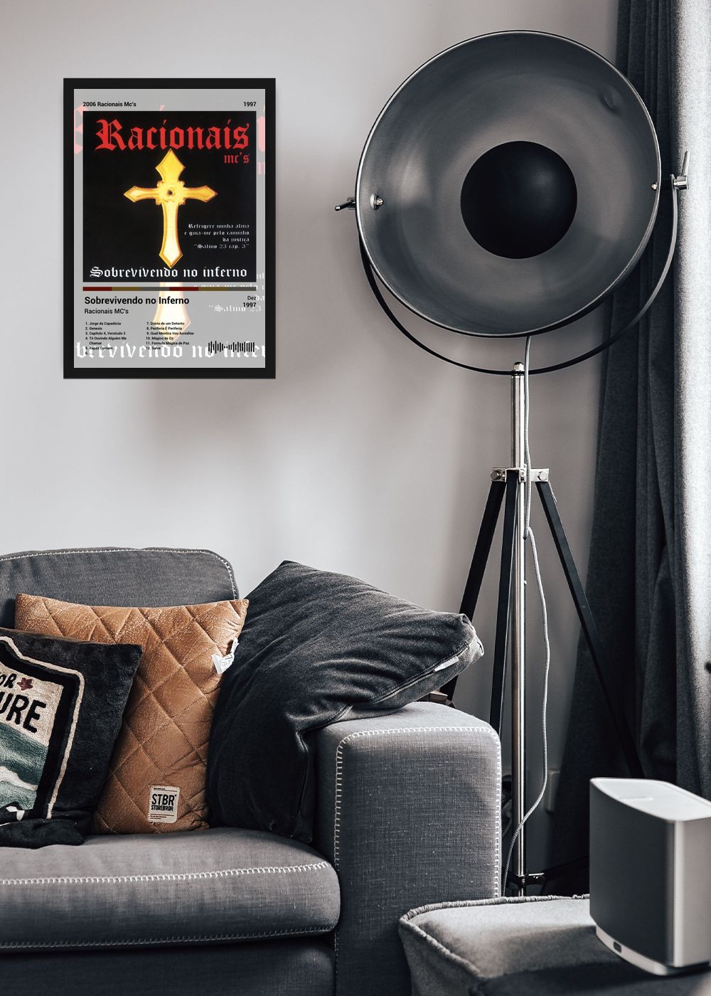 Quadro Racionais MC's Sobrevivendo no I... (Light) Com Vidro