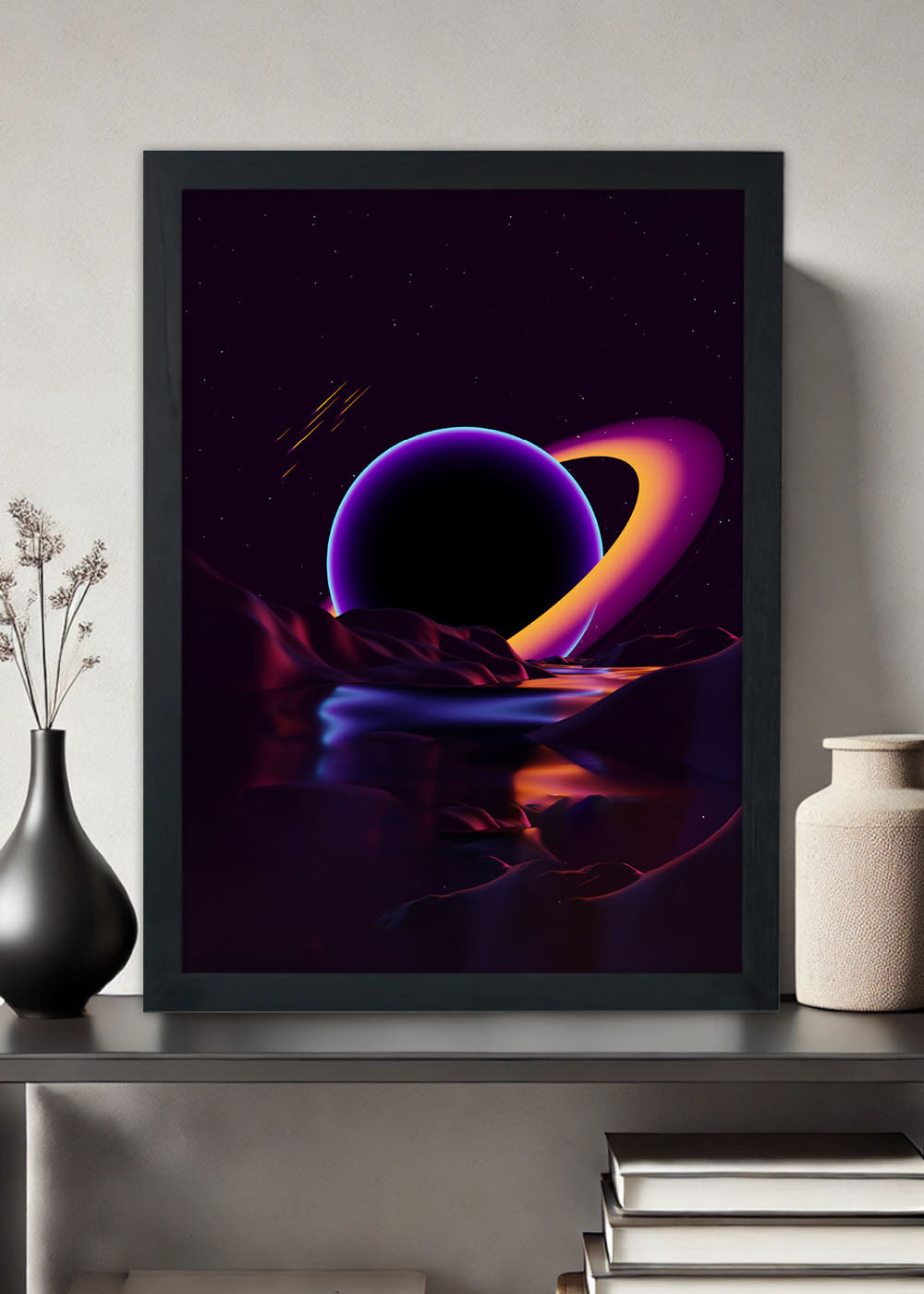 Quadro Decorativo A infinita Galaxia - Com vidro