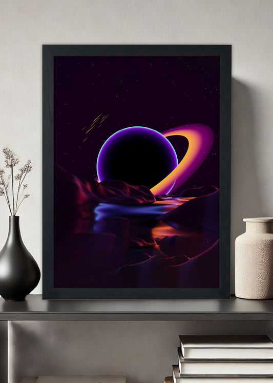 Quadro Decorativo A infinita Galaxia - Com vidro