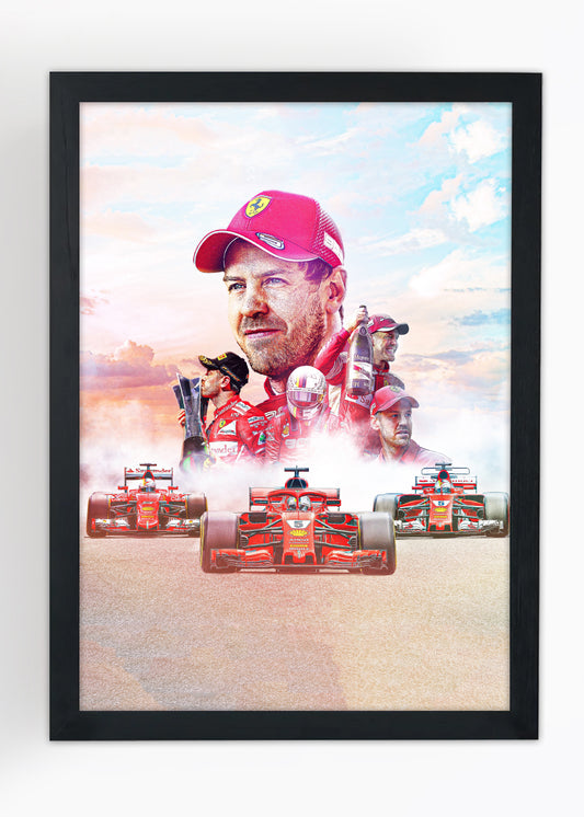 Quadro Decorativo Sebastian Vettel
