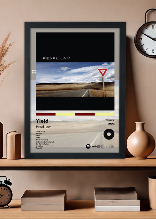 Quadro Yield - Pearl Jam - Com vidro