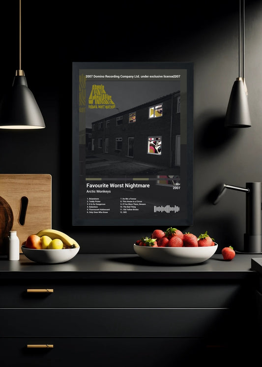 Quadro Arctic Monkeys Favourite Worst... (Colored) Com Vidro