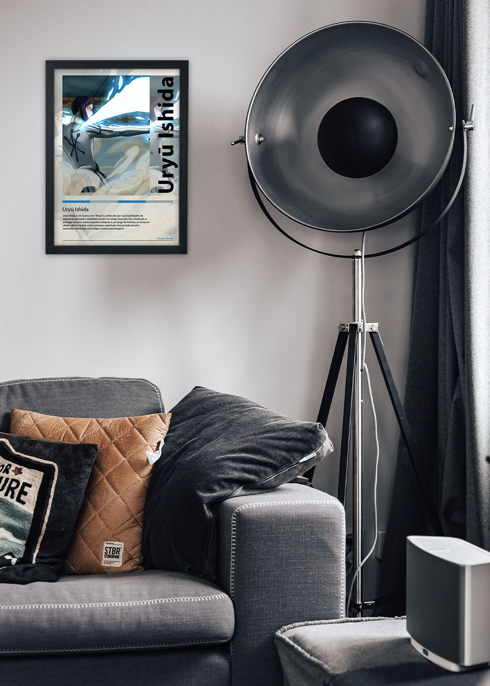 Quadro  Ury? Ishida - Bleach - Com vidro