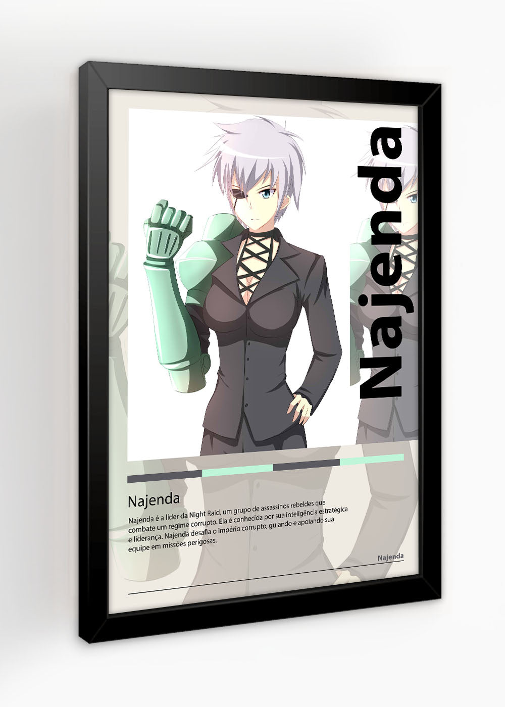 Quadro Decorativo Najenda - Akame ga Kill! - Com vidro