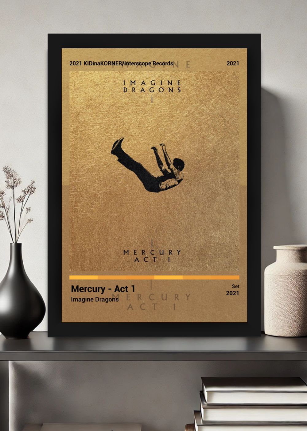 Quadro Imagine Dragons Mercury Act 1 (Colored) Com Vidro