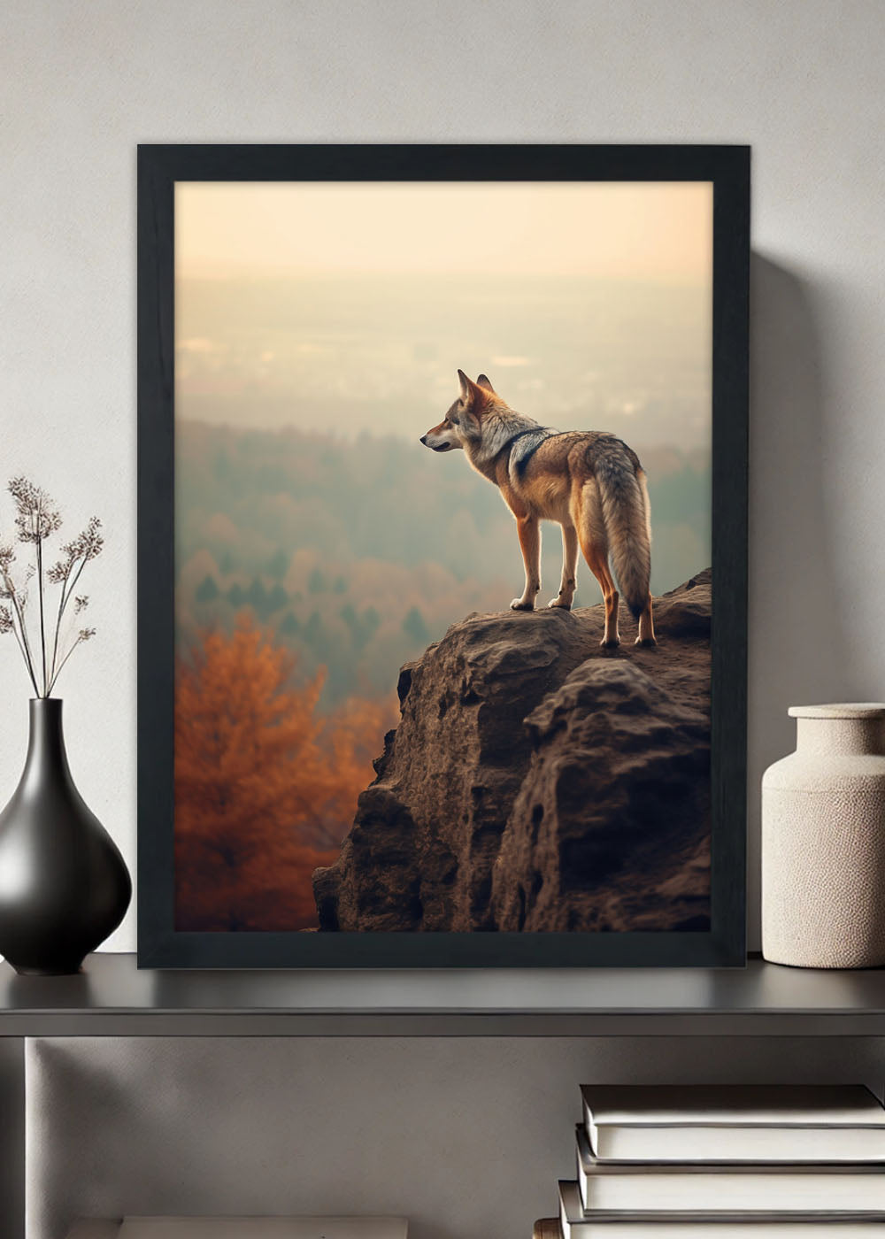 Quadro Decorativo olhar de um alfa - Animais - Com vidro