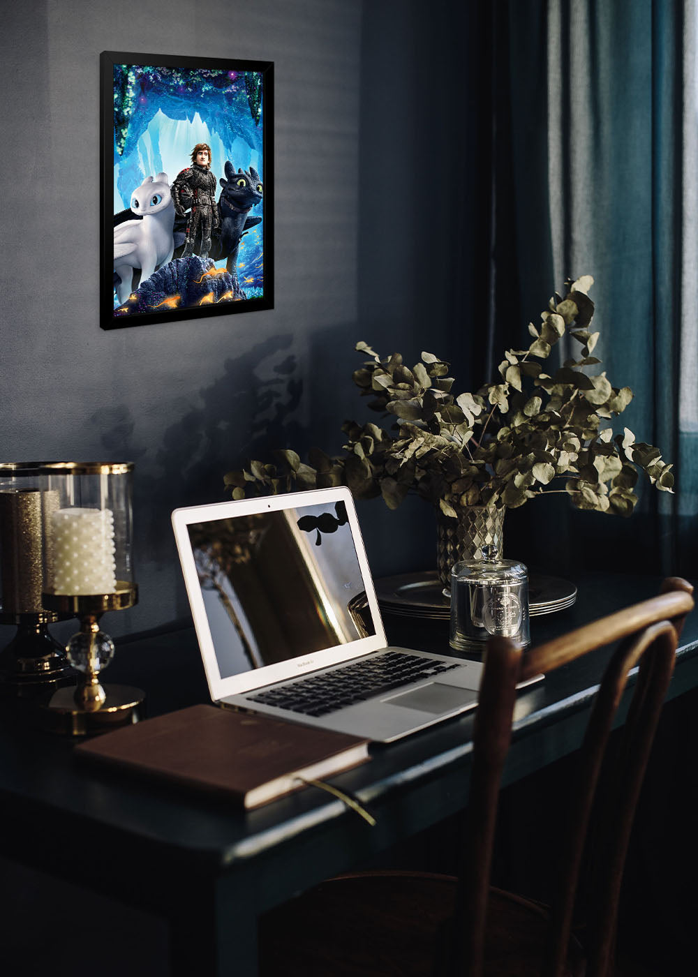 Quadro Decorativo Furia da Noite e Furia do Dia - Com vidro