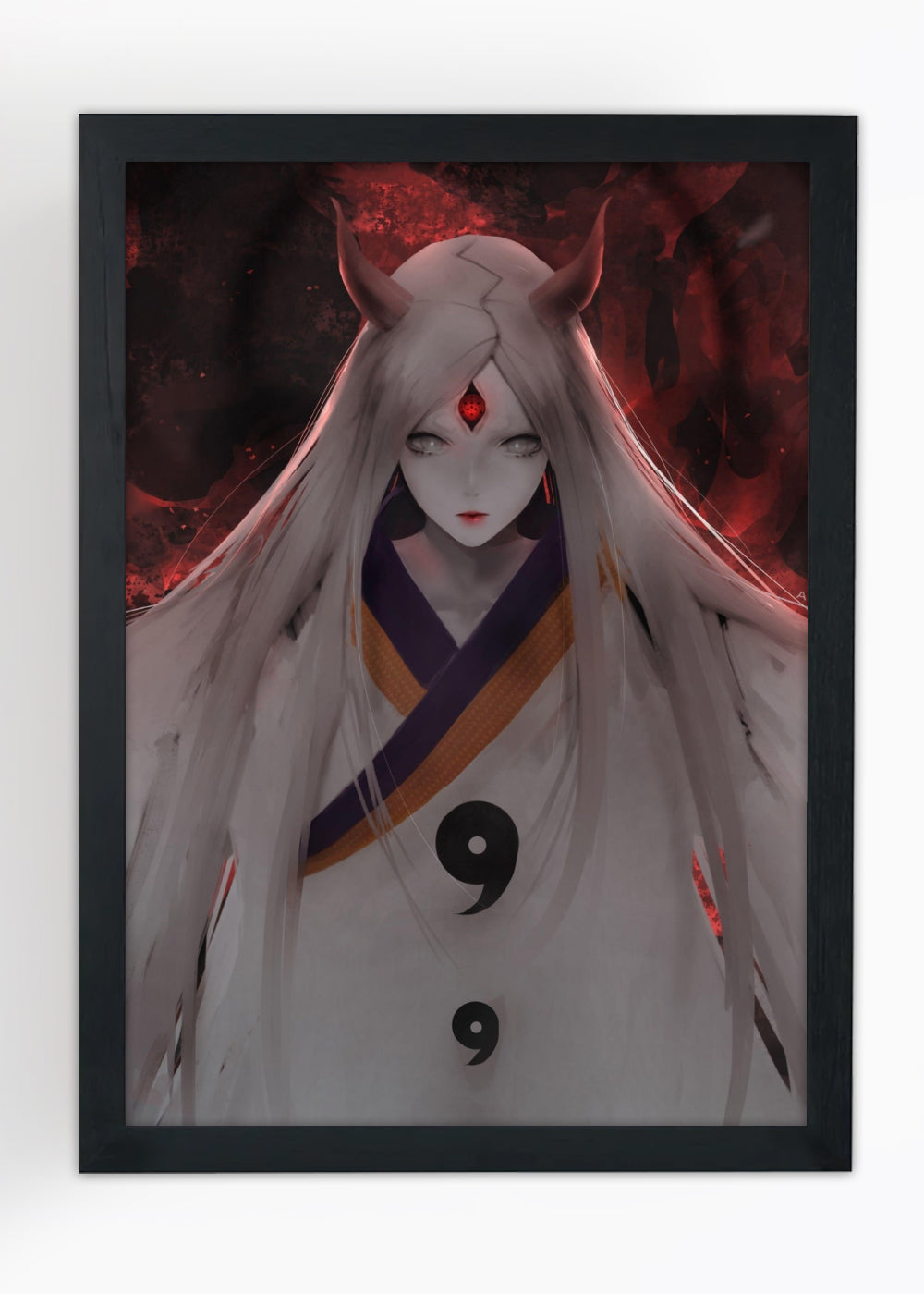 Quadro Decorativo Kaguya Ootsutsuki - Com vidro