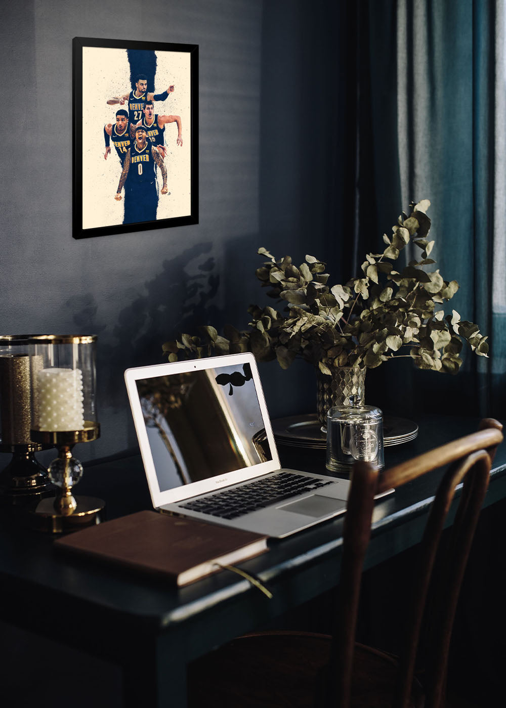 Quadro Decorativo Denver Nuggets 2018 - Com vidro