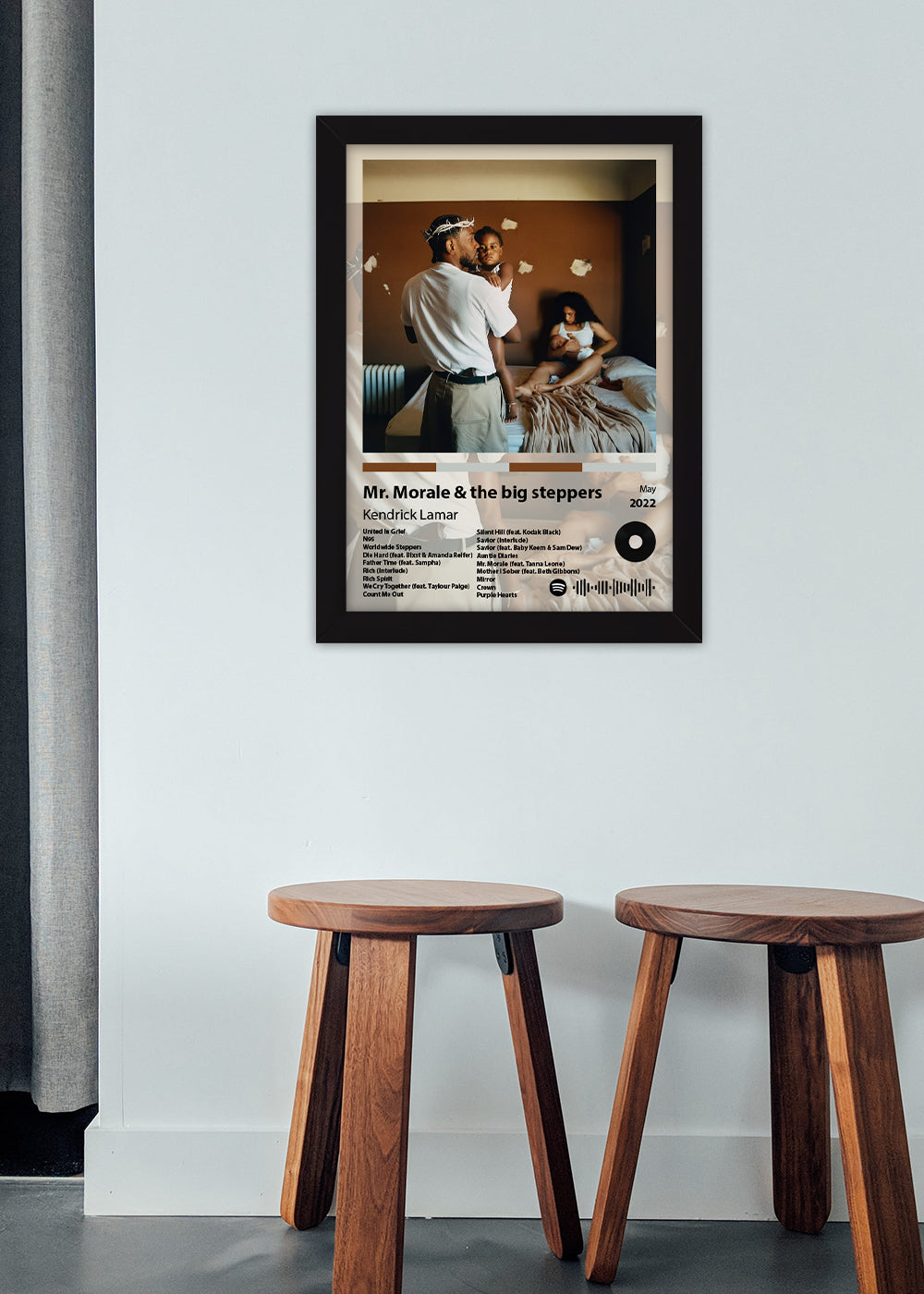 Quadro Mr. Morale & The Big.... Kendrick Lamar - Com vidro