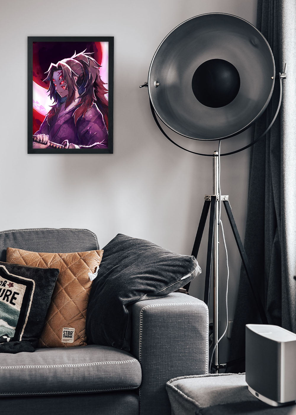 Quadro Decorativo Demon Slayer - Lua superior 1 - Com vidro