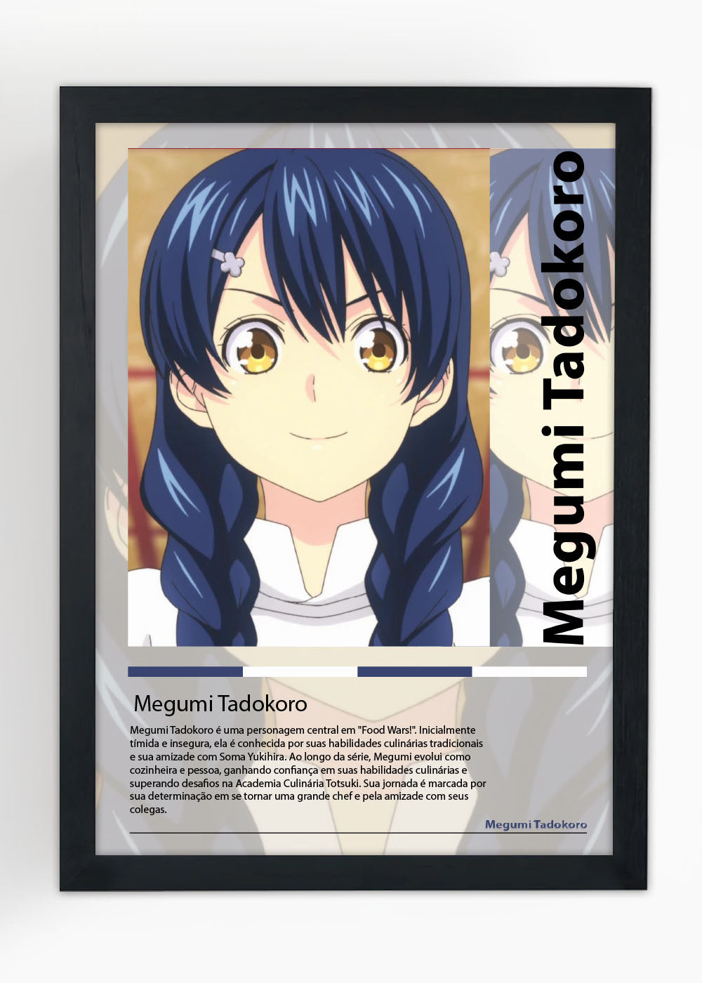 Quadro Megumi Tadokoro Food Wars! Shokugeki... - Com vidro