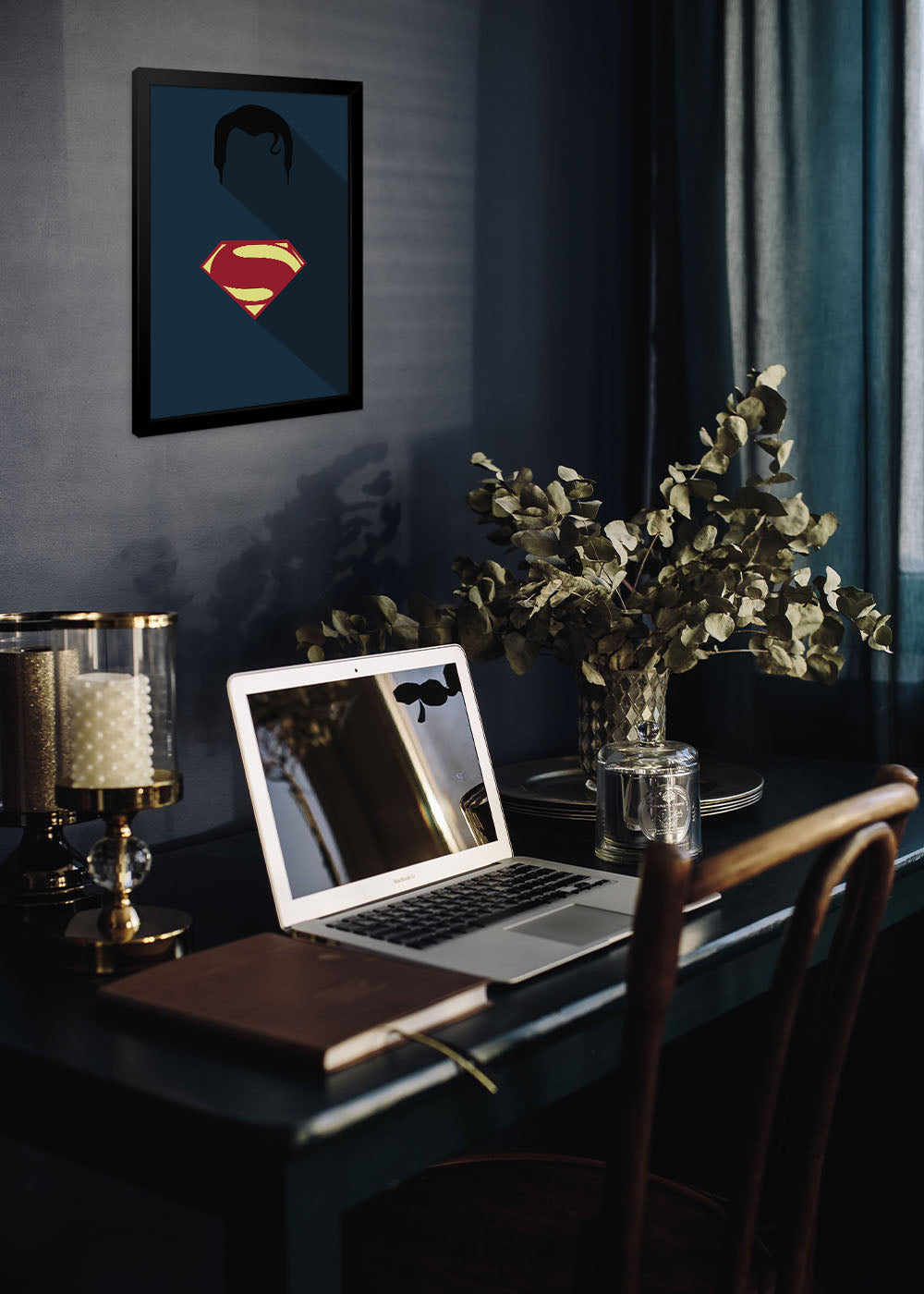 Quadro Decorativo Heroi DC - Superman - Com vidro