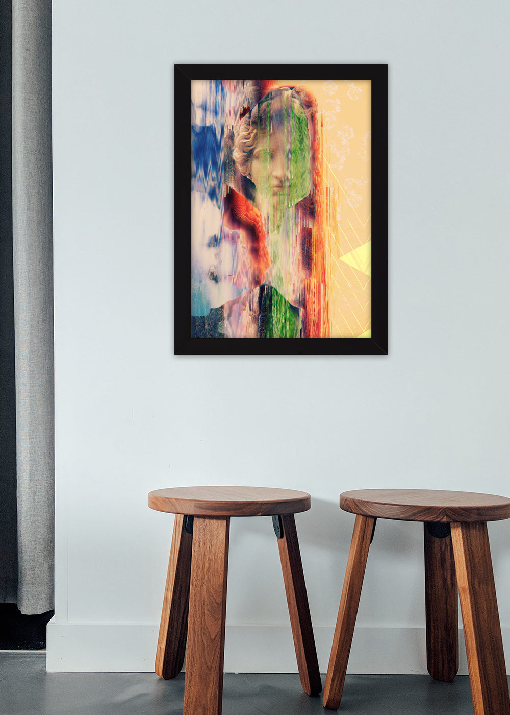 Quadro Decorativo Arte gráfica Abstrato - Com vidro