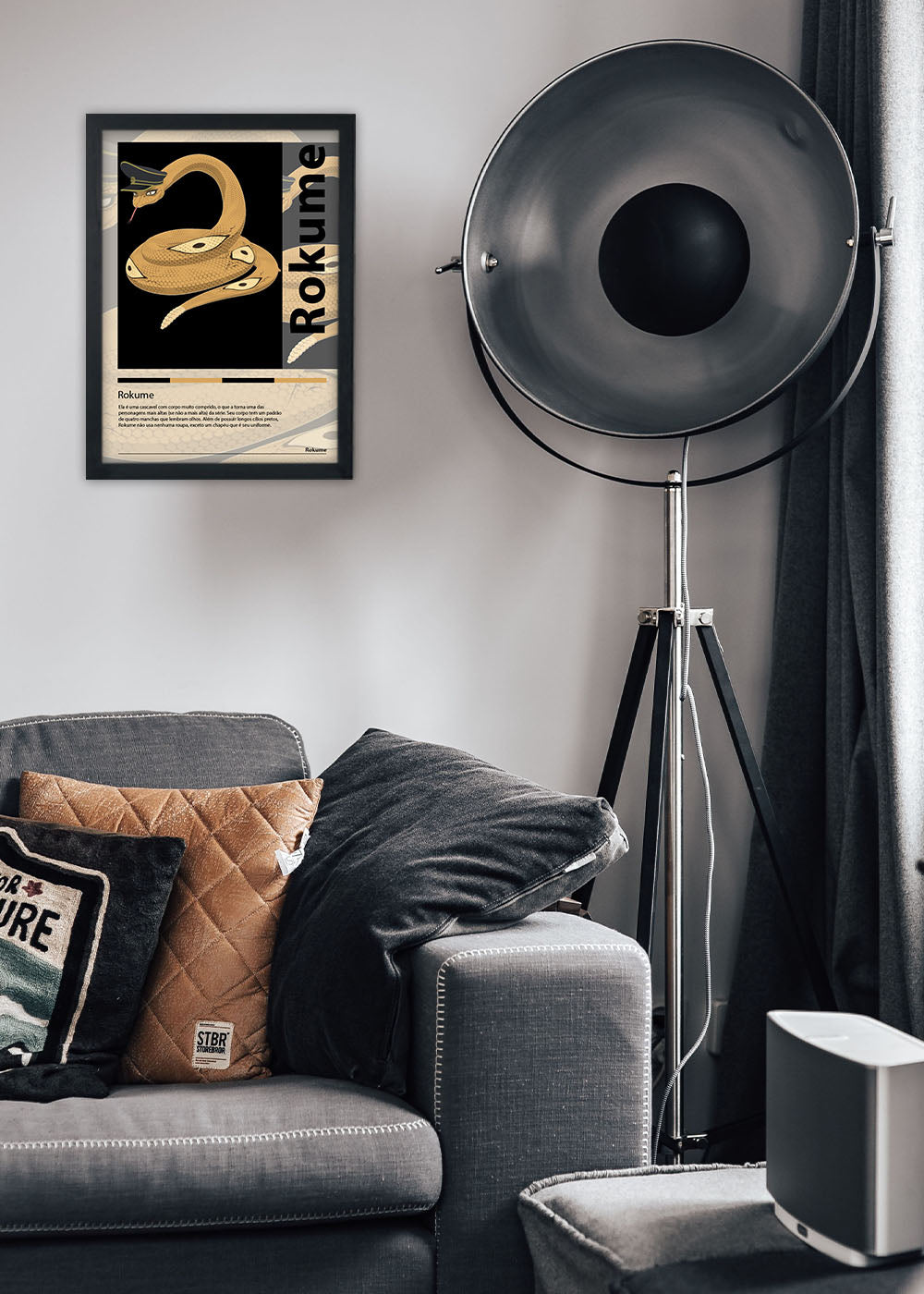 Quadro Decorativo Rokume - Beastars - O Lobo Bom - Com vidro