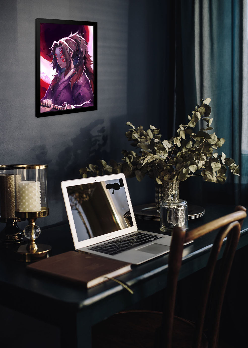 Quadro Decorativo Demon Slayer - Lua superior 1 - Com vidro