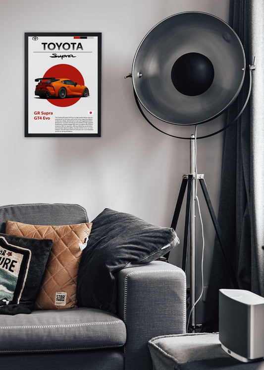 Quadro decorativo GR Supra GT4 Evo – Com vidro