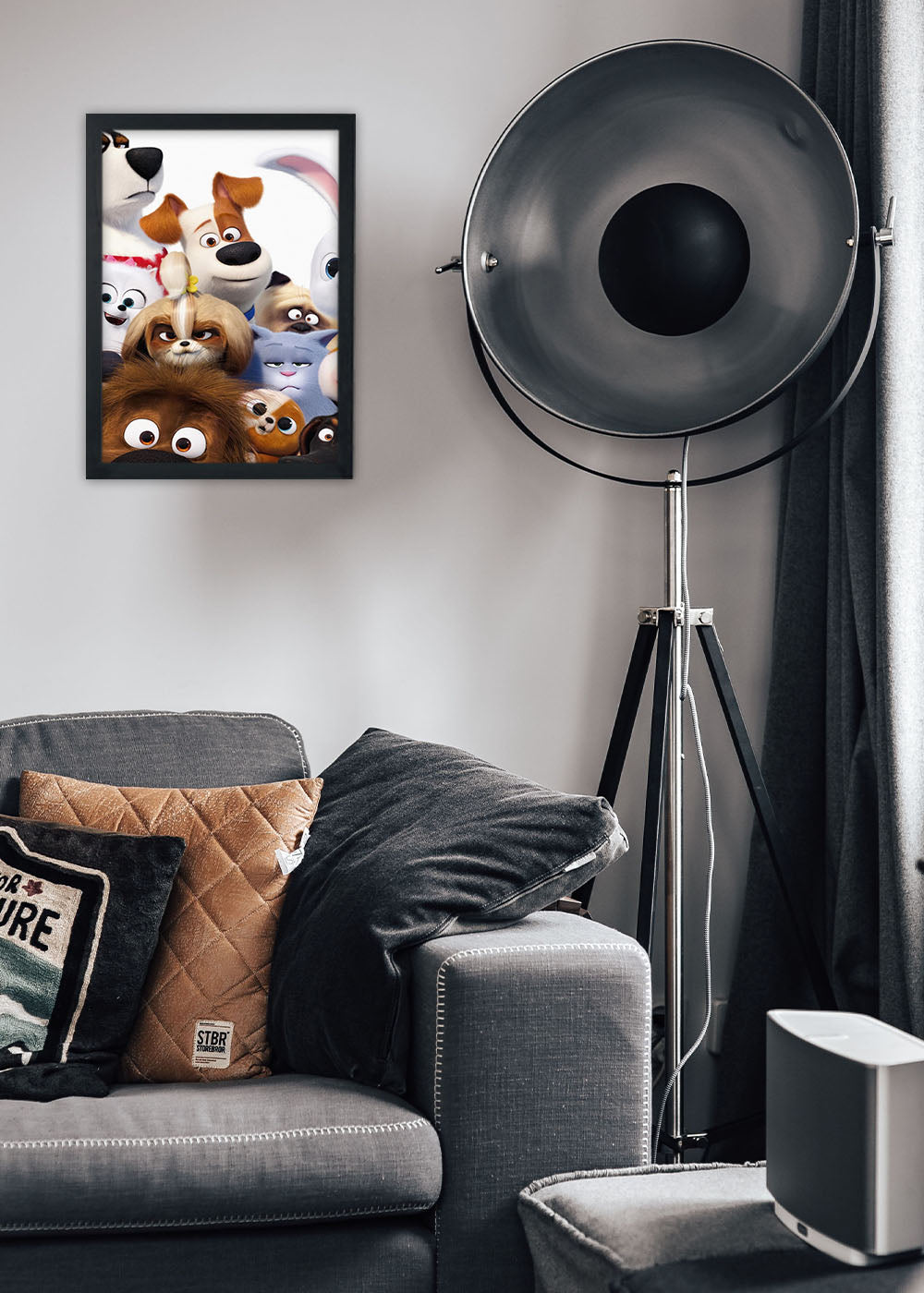 Quadro Decorativo A vida secreta dos bichos - Com vidro