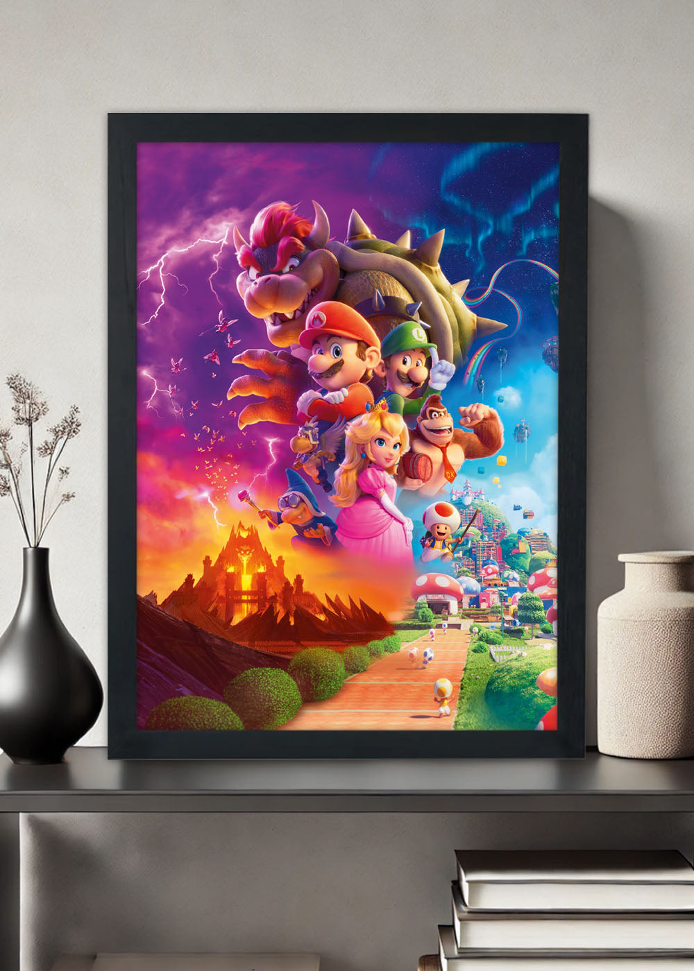 Quadro Decorativo Mario Super Mario o filme - Com vidro