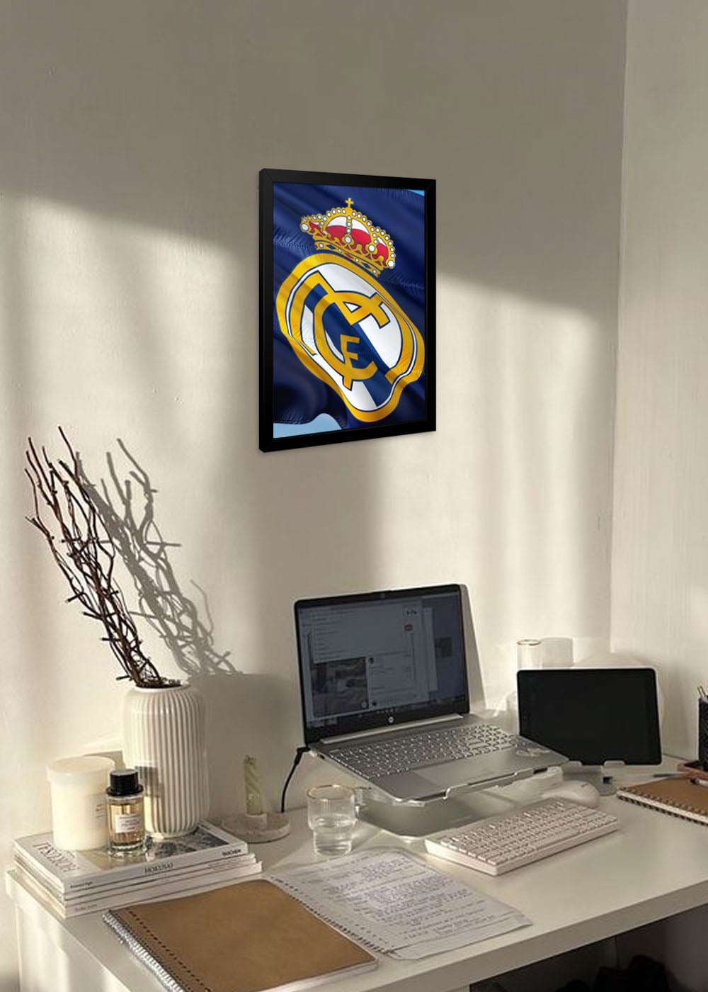 Quadro Bandeira do Real Madrid - Com vidro
