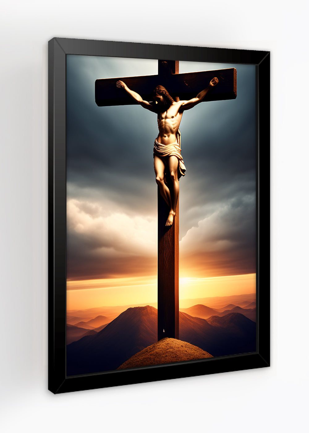 Quadro A crucificação de Jesus - Católica - Com vidro