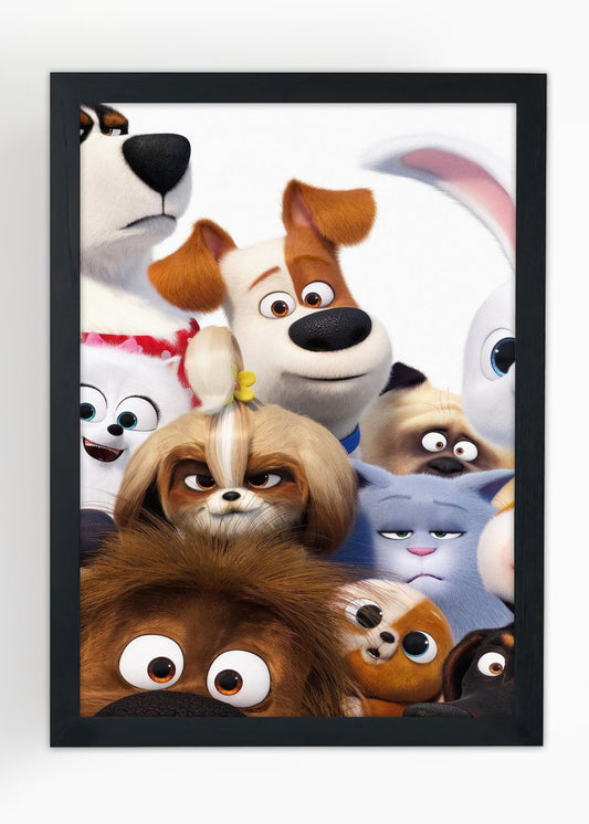 Quadro Decorativo A vida secreta dos bichos - Com vidro