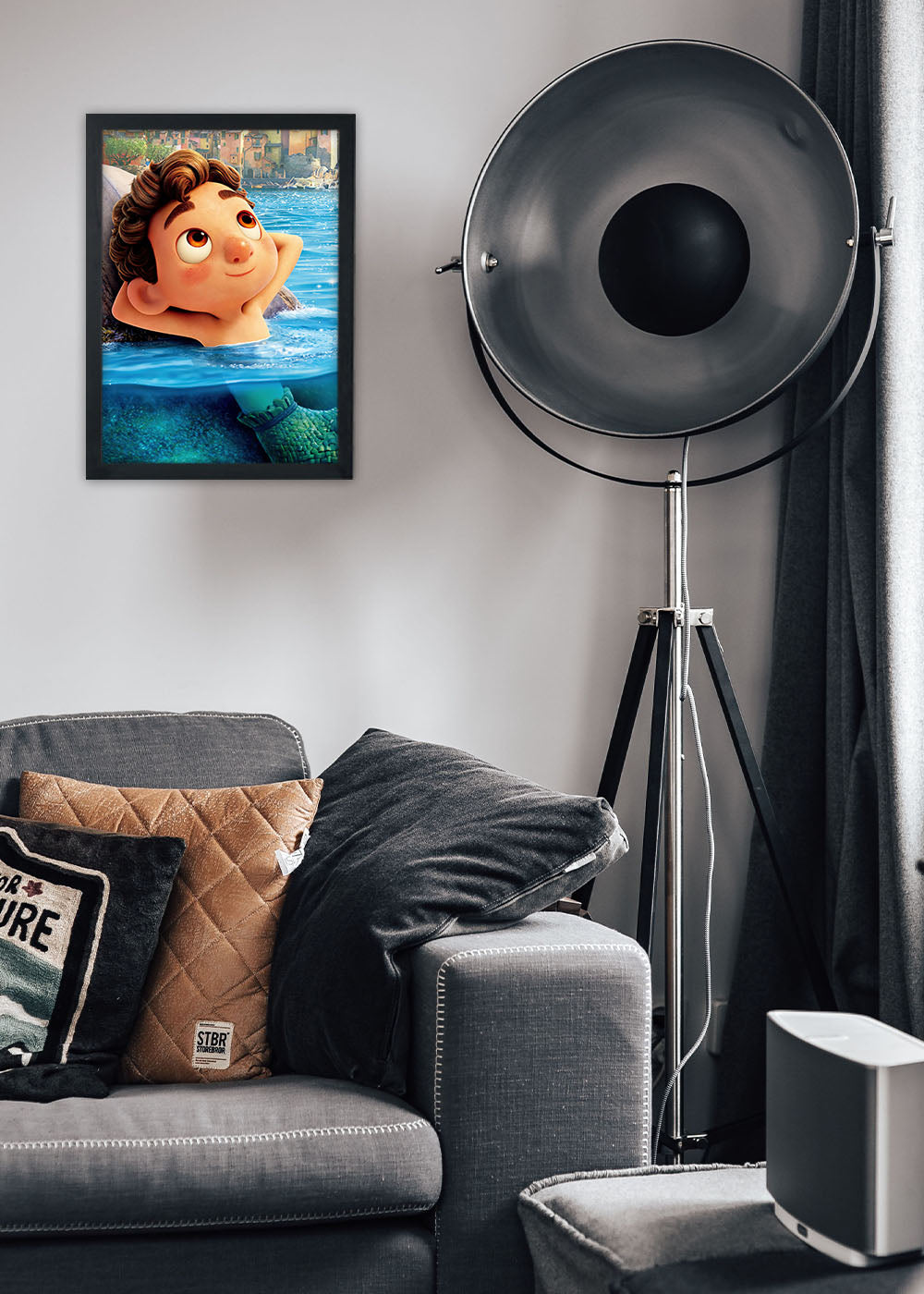 Quadro Decorativo Luca o menino peixe - Com vidro