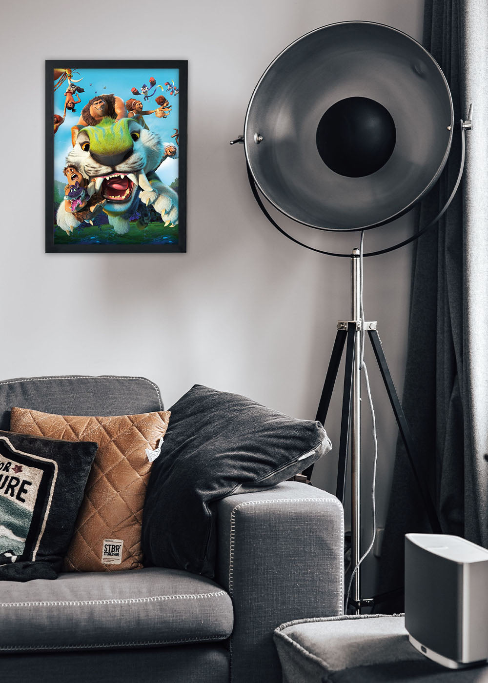 Quadro Familia Os croods - Com vidro