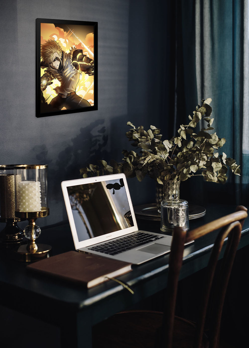 Quadro Decorativo One-Punch Man - Genos - Com vidro