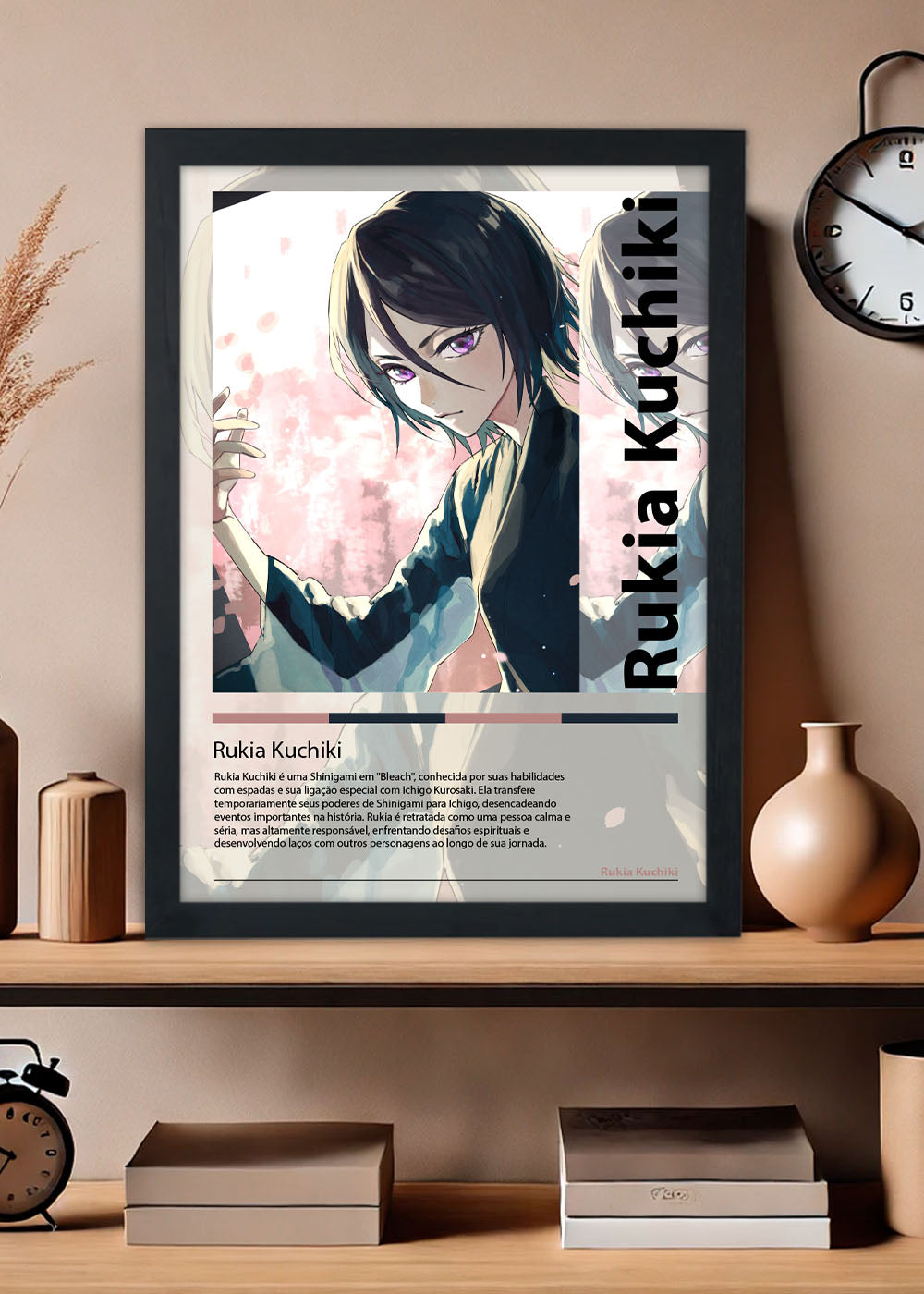 Quadro Rukia Kuchiki - Bleach - Com vidro