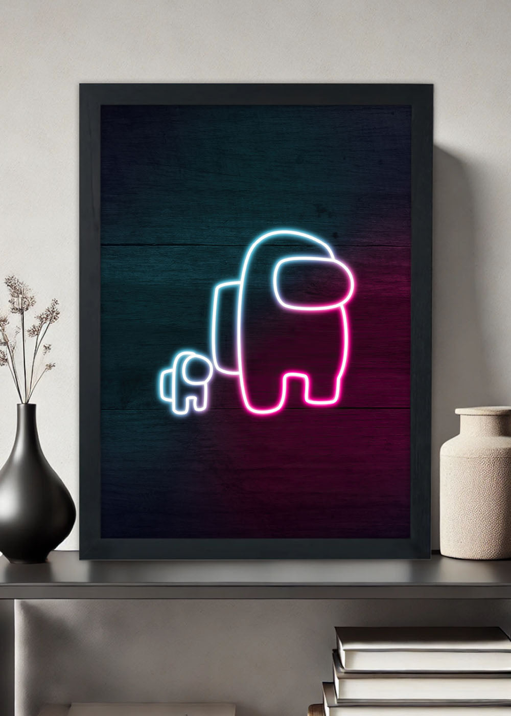 Quadro Decorativo Among Us - Com vidro