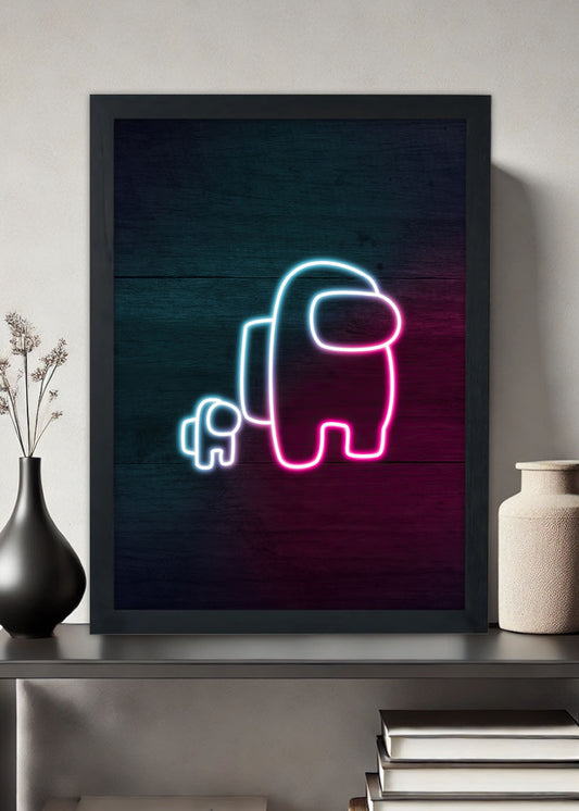 Quadro Decorativo Among Us - Com vidro