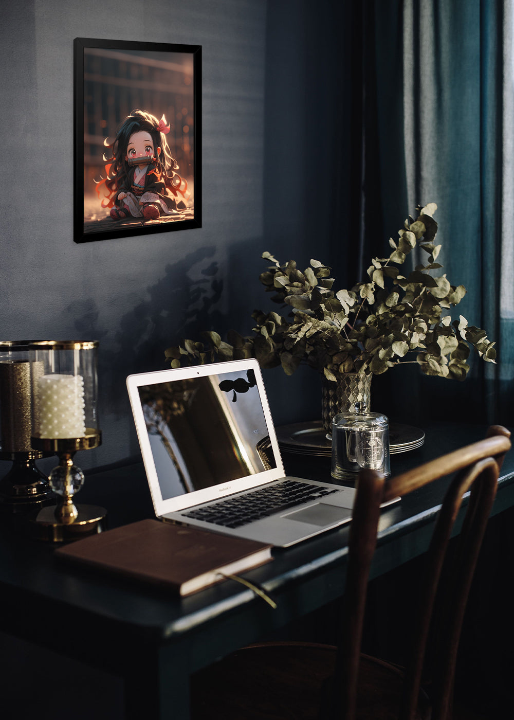 Quadro Decorativo Nezuko pequena - Demon slayer - Com vidro